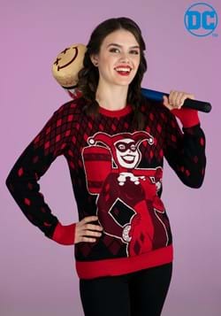 Adult Harley Quinn Hammer Time Ugly Christmas Sweater-2-0