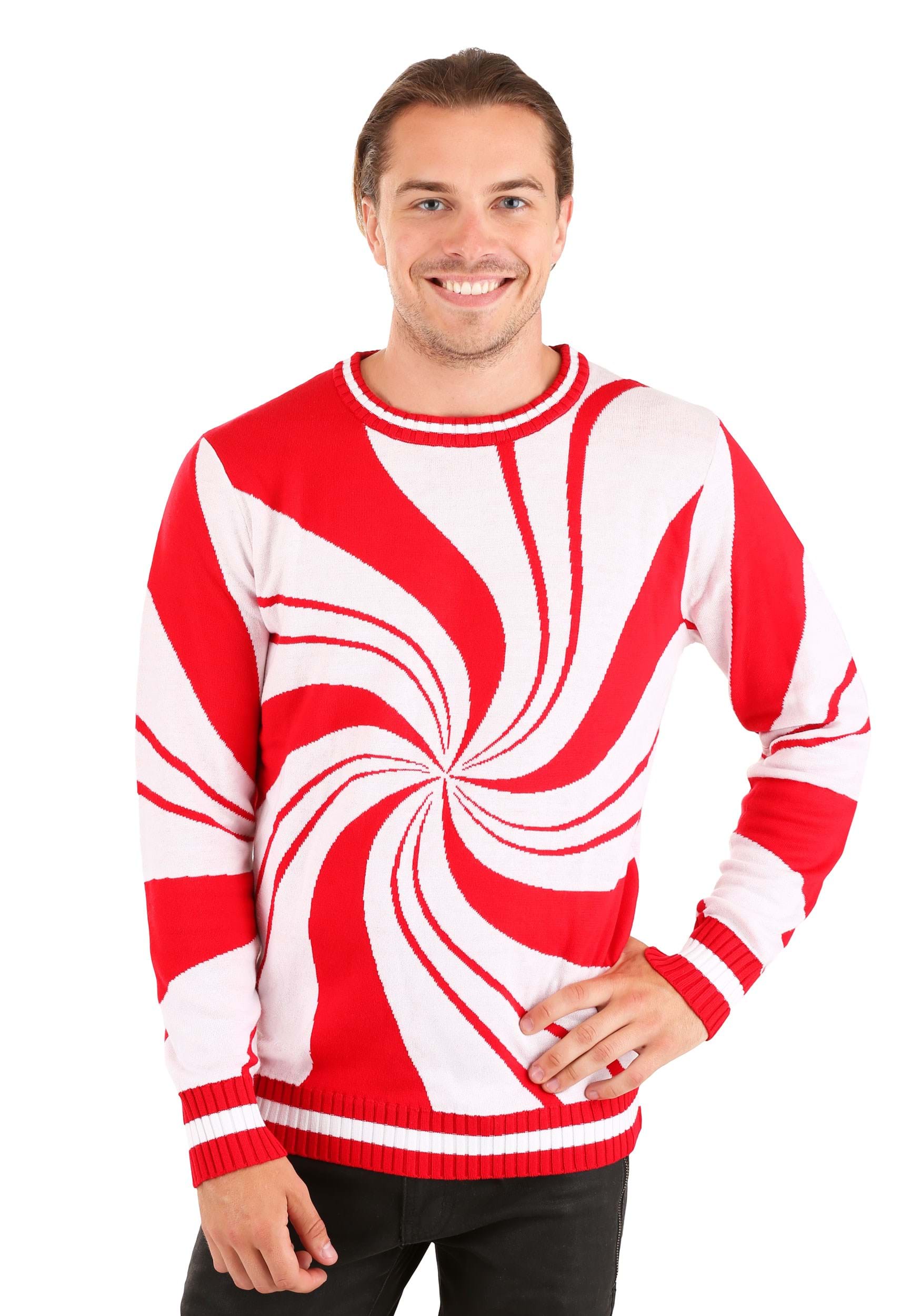 Peppermint Candy Adult Ugly Christmas Sweater