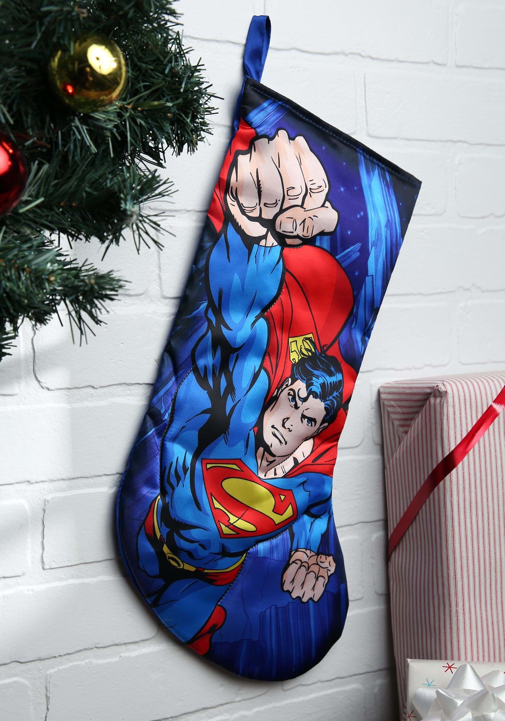 Printed Superman Christmas Stocking