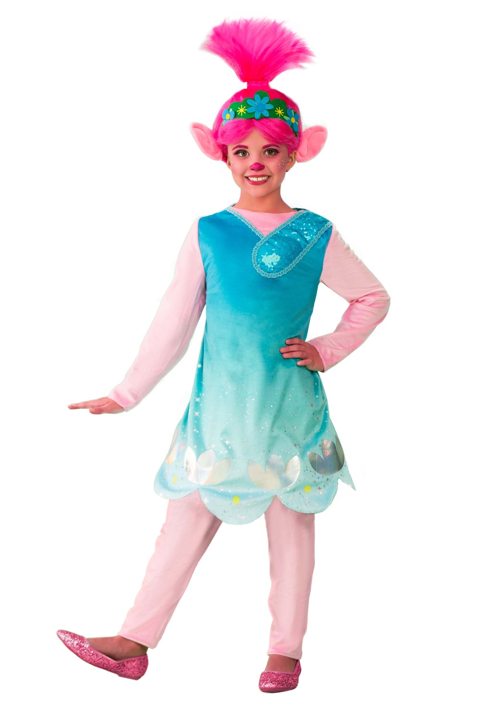 Trolls World Tour Deluxe Poppy Costume leggings