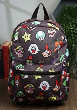 Super Mario Brothers Character Heads Pattern Backpack