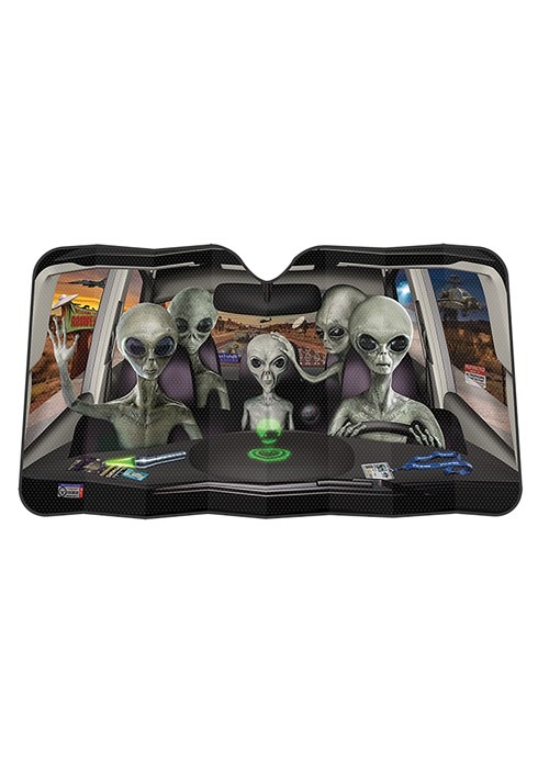 Car Full Of Aliens Car Sunshade