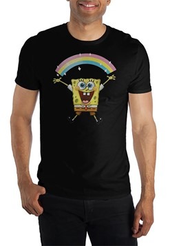 Mens Spongebob Squarepants Rainbow T-Shirt