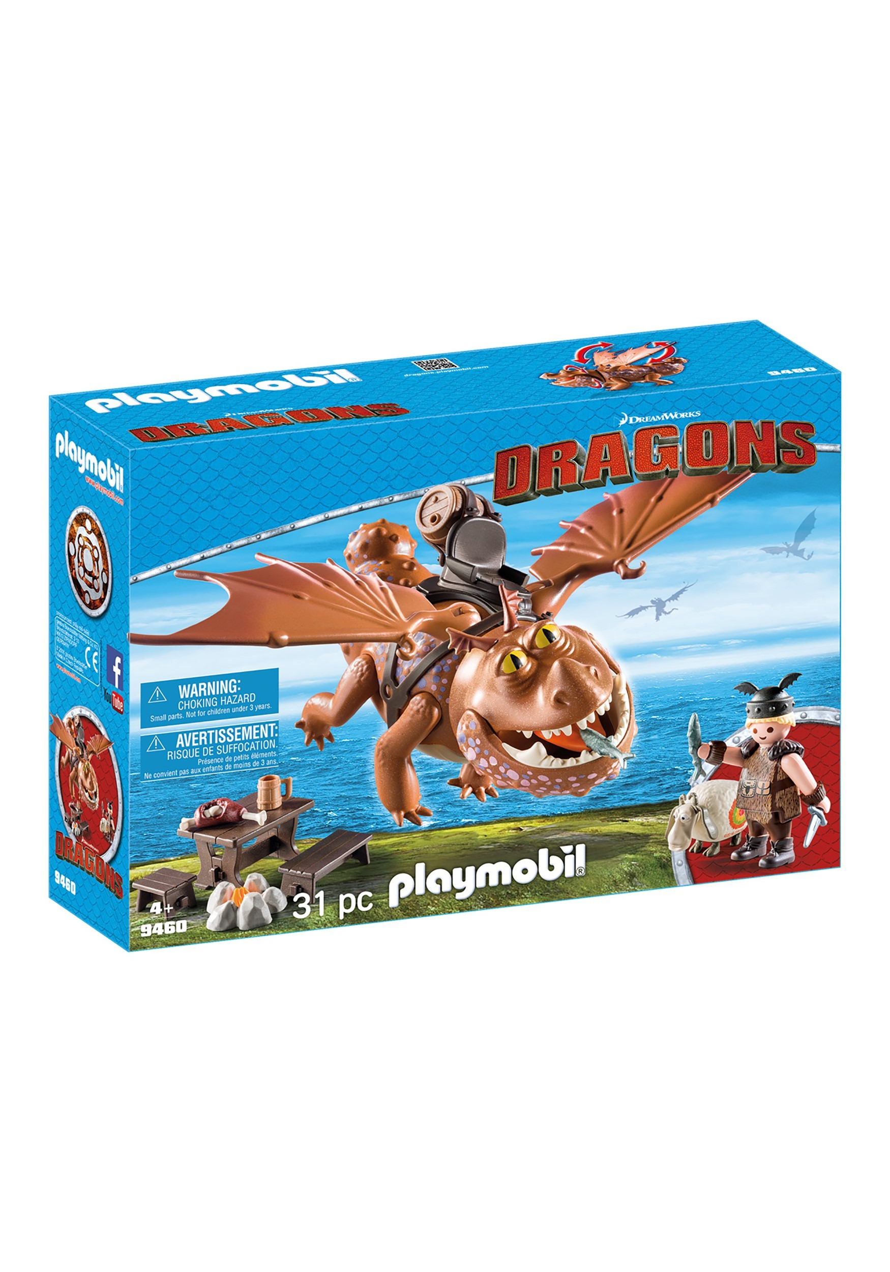 Playmobil How to Train Your Dragon Fishlegs and Meatlug Playset