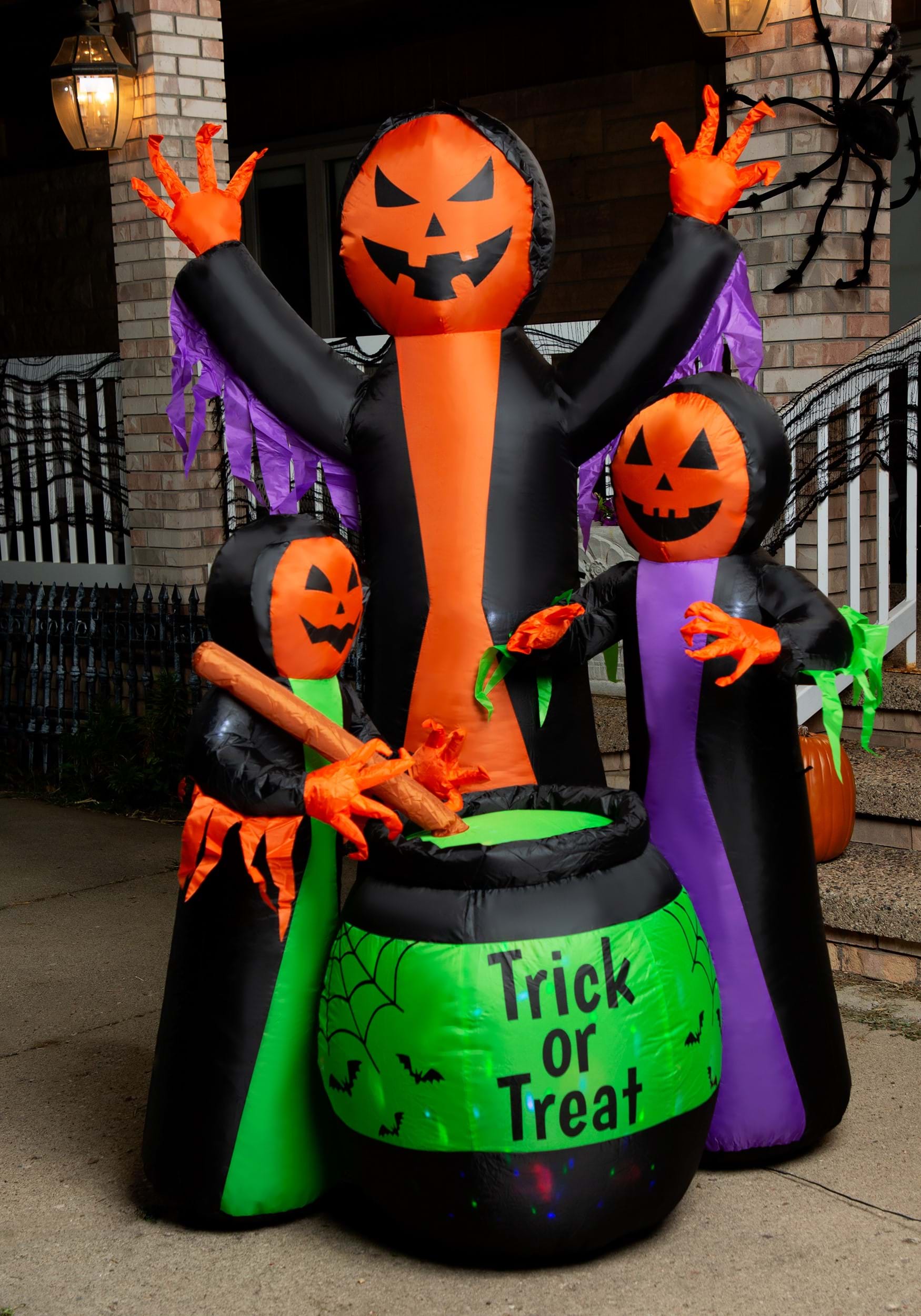 72 Inch Electric Inflatable Witches with Cauldron
