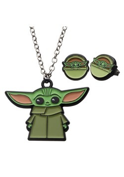 Star Wars The Mandalorian The Child Necklace Earring Set