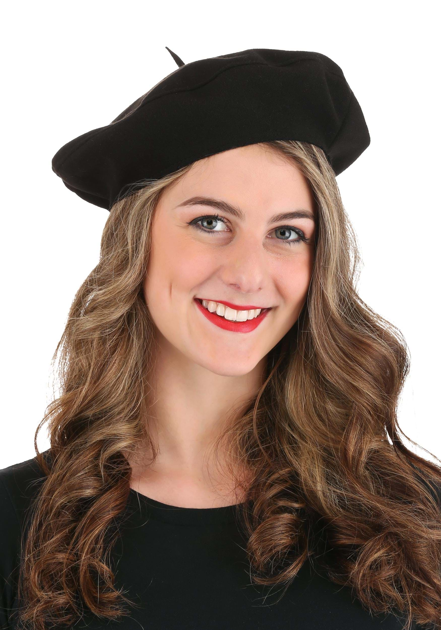 Black Beret Hat , Costume Hats