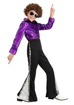 Kid's Silver Sequin Disco Pants Alt 3