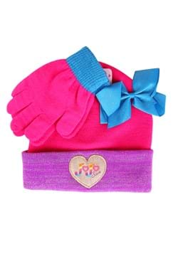 Jojo Siwa Kids Beanie with Bow and Gloves Set