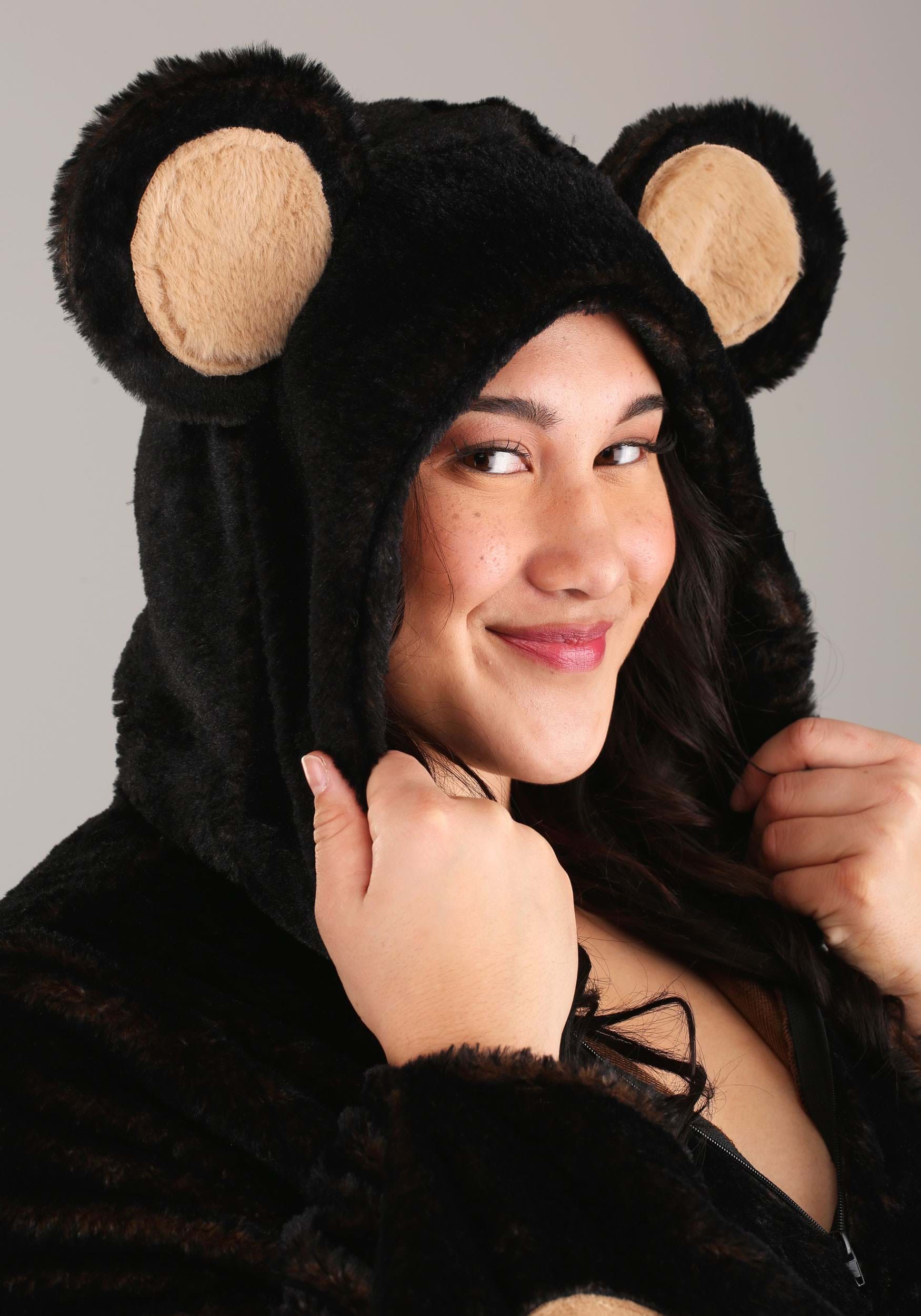 Women's Plus Size Cozy Brown Bear Costume