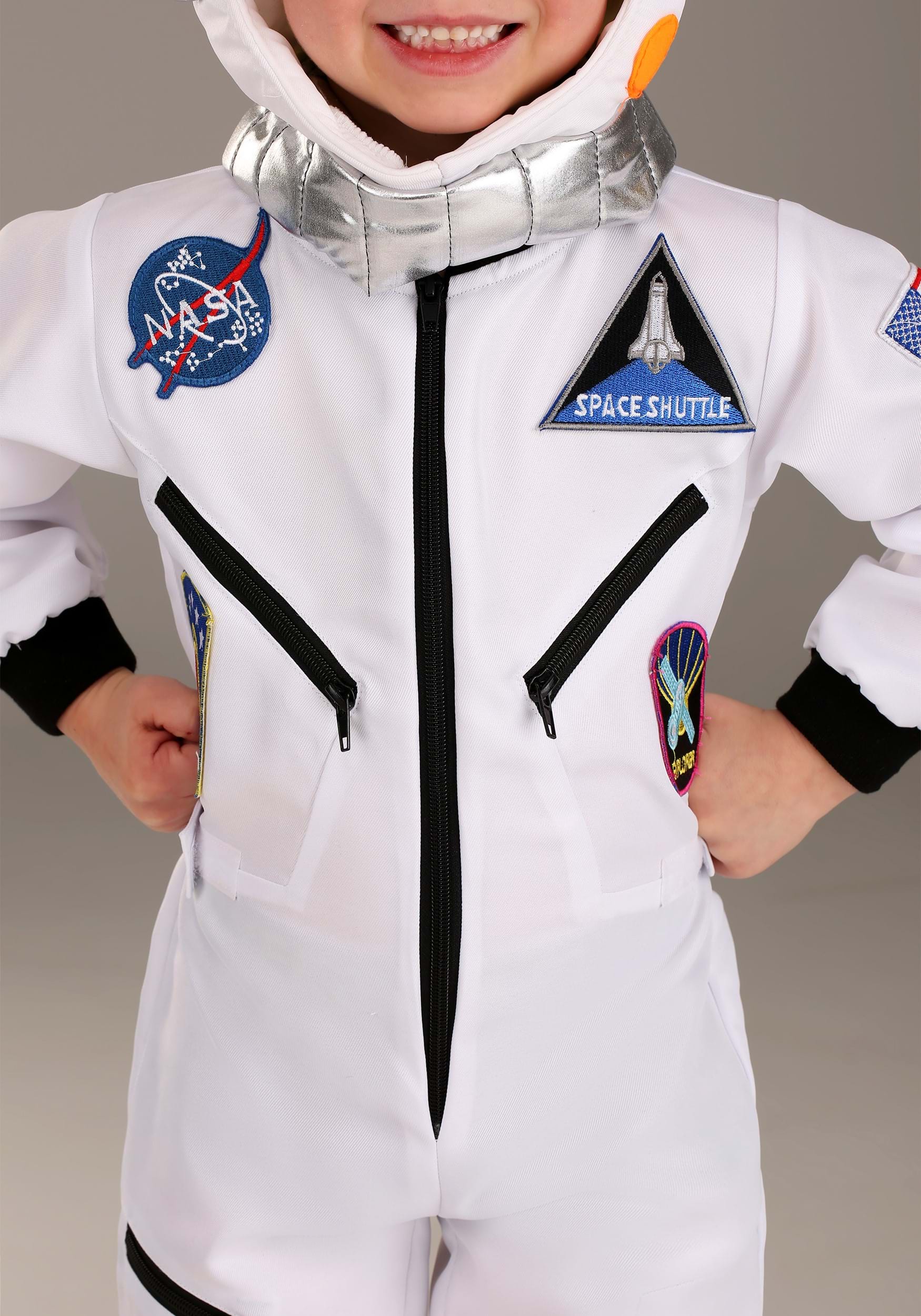 White Astronaut Jumpsuit Costume For Toddlers