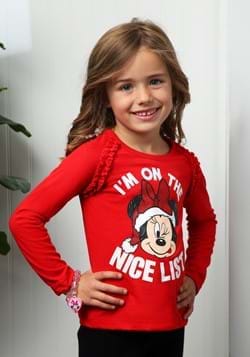 Minnie I'm on the Nice List Toddler Shirt