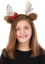 Glitter Red Bow Reindeer Headband Alt 1