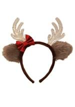 Glitter Red Bow Reindeer Headband Alt 2