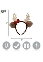 Glitter Red Bow Reindeer Headband Alt 3