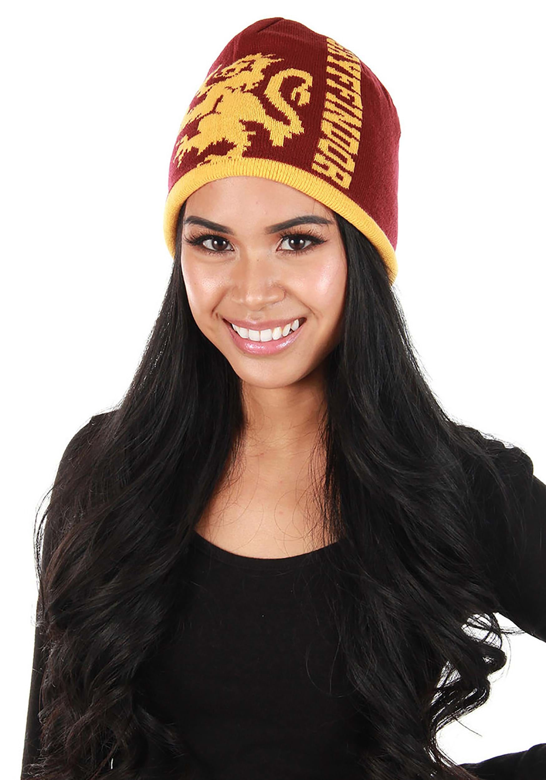 Reversible Harry Potter Gryffindor Knit Beanie , Harry Potter Accessories
