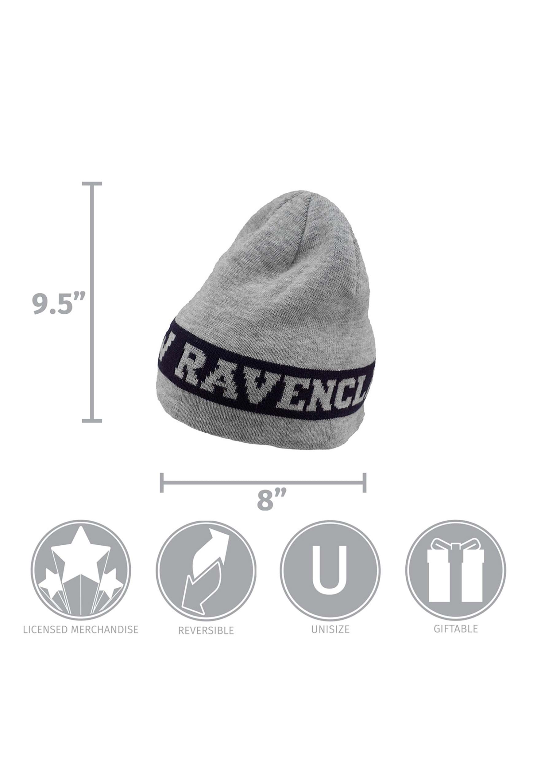 Reversible Ravenclaw Knit Gray Beanie , Ravenclaw Accessories