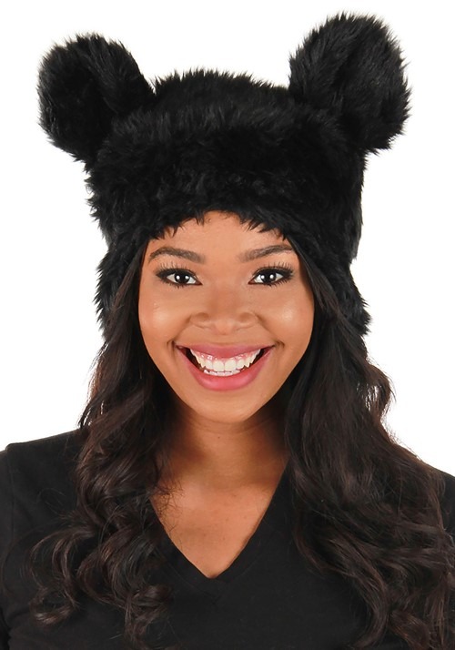 Black Bear Plush Hat