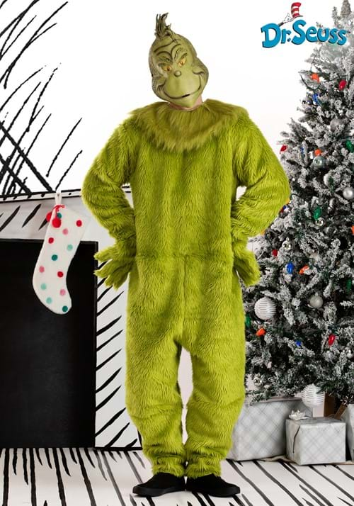 The Grinch Deluxe Men's S/M Jumpsuit w/ Latex Mask