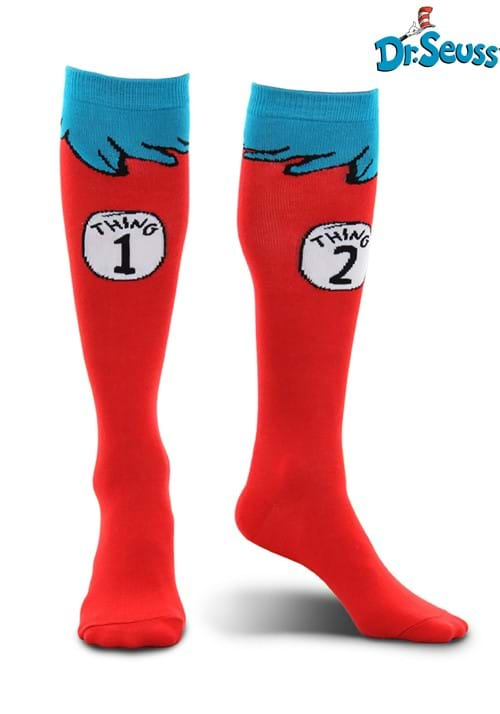 Thing 1 2 Costume Adult Socks