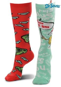 Mismatched Knee High Costume Socks - Green Eggs & Ham