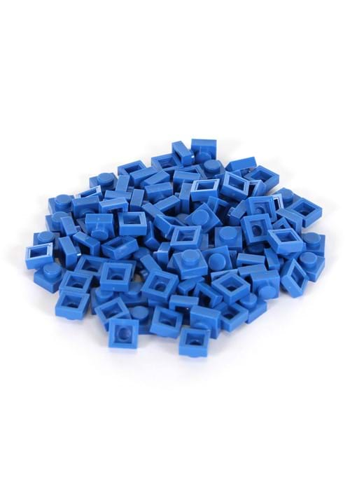 Bricky Blocks 100 Pieces 1x1 Blue