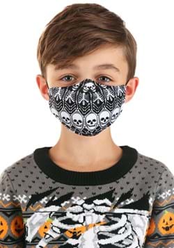 Skeleton Pattern Sublimated Face Mask for Kids alt3