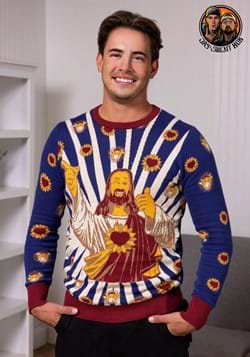 Jay and Silent Bob Buddy Christ Adult Ugly Sweater Upd