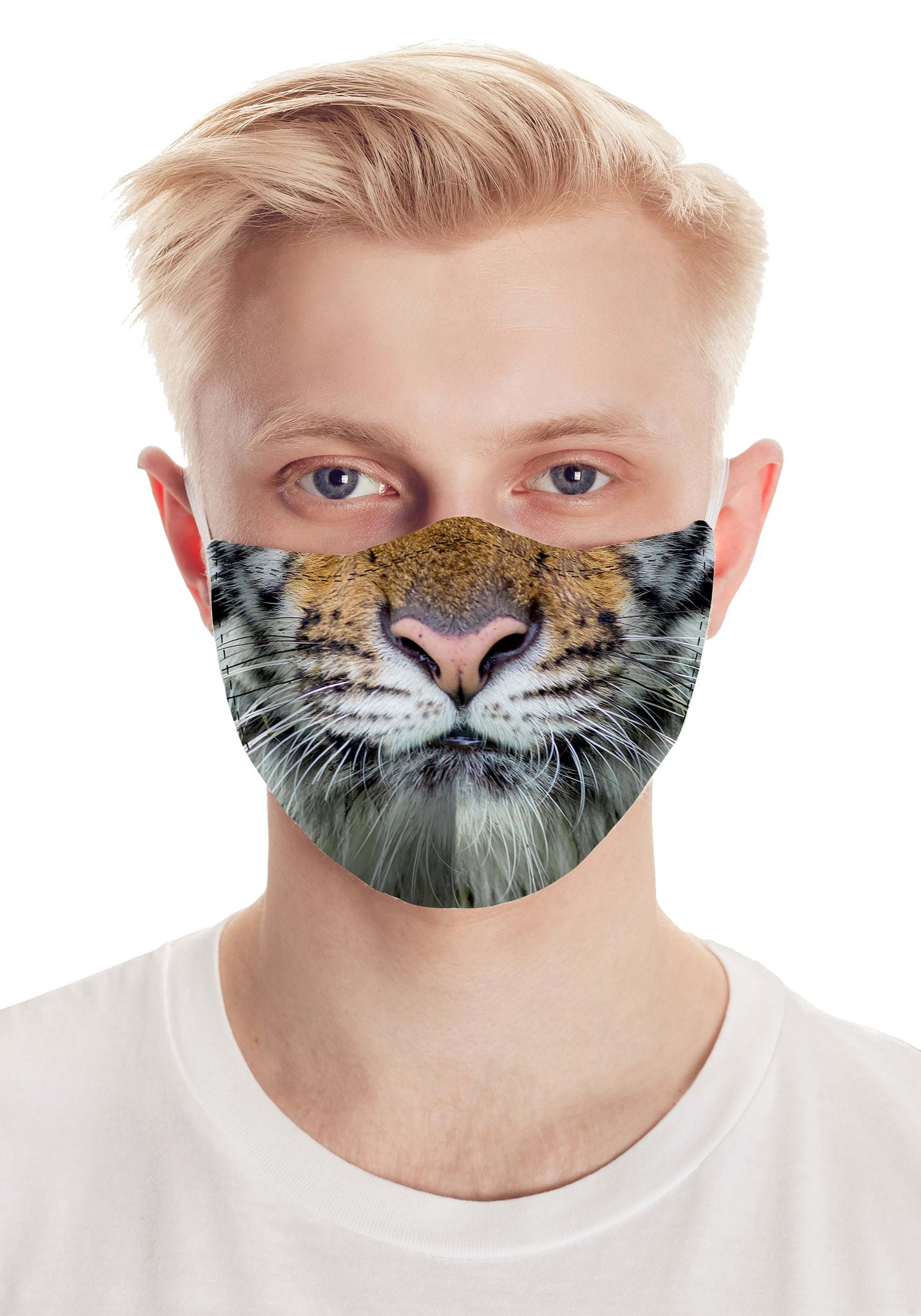 Get 'Em Tiger Realistic Face Mask