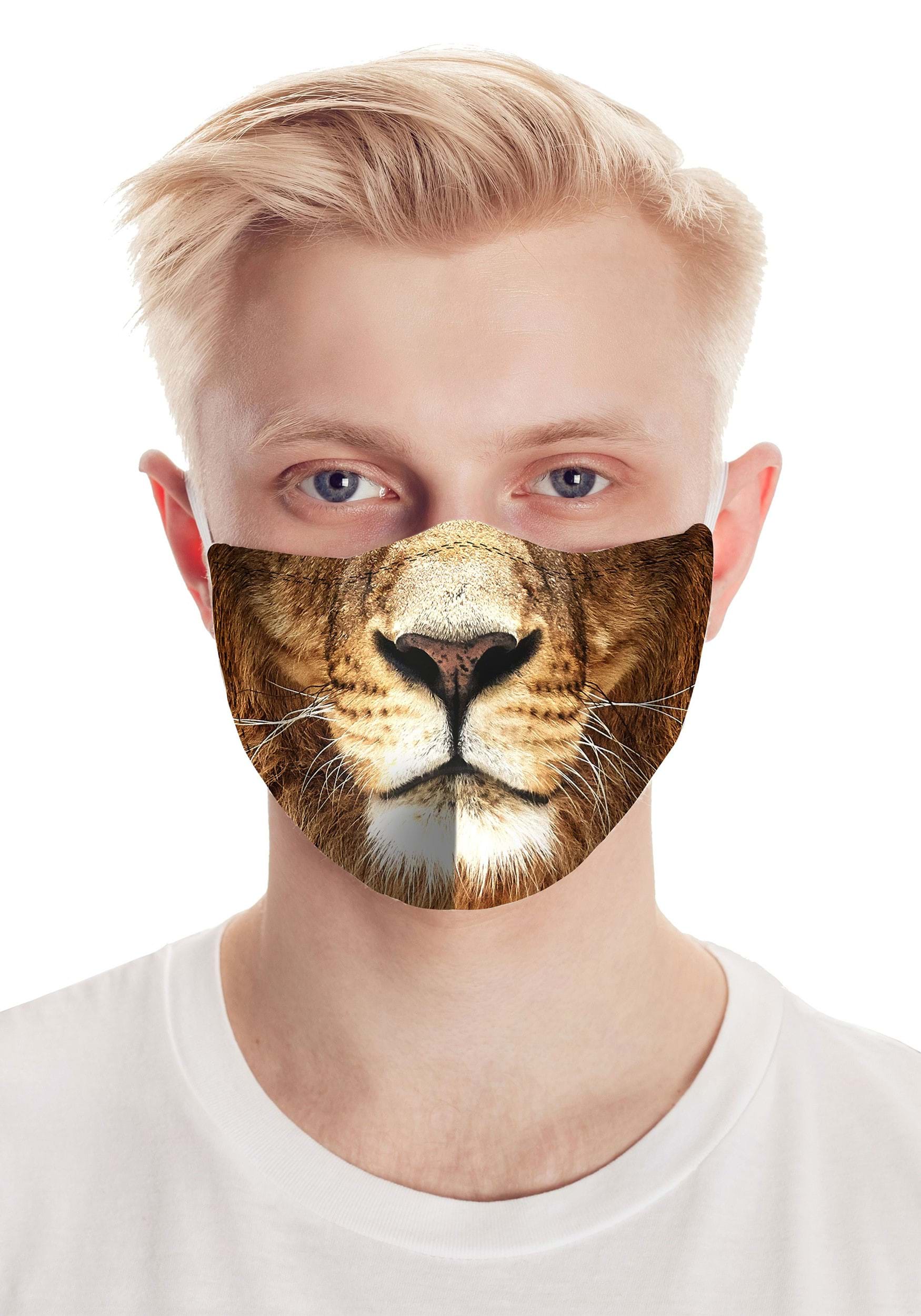 Lion Realistic Face Mask