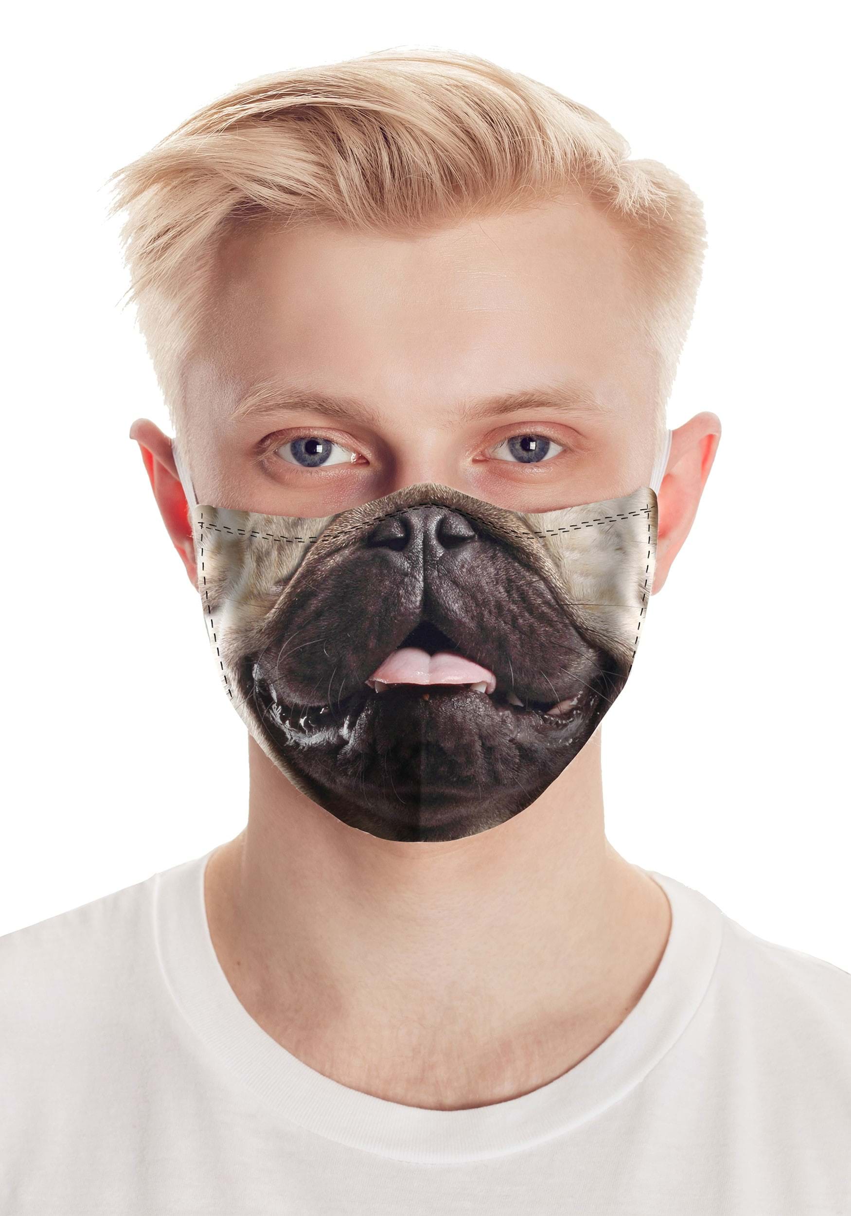 Pug Life Realistic Face Mask