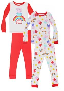 Toddler Girls Peppa Pig 4pc Pajama Set