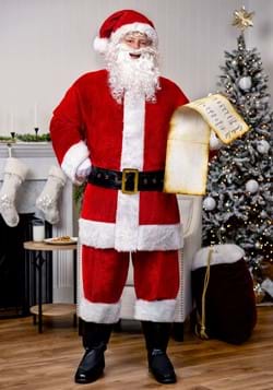 Mens Plus Size Deluxe Red Santa Claus Costume