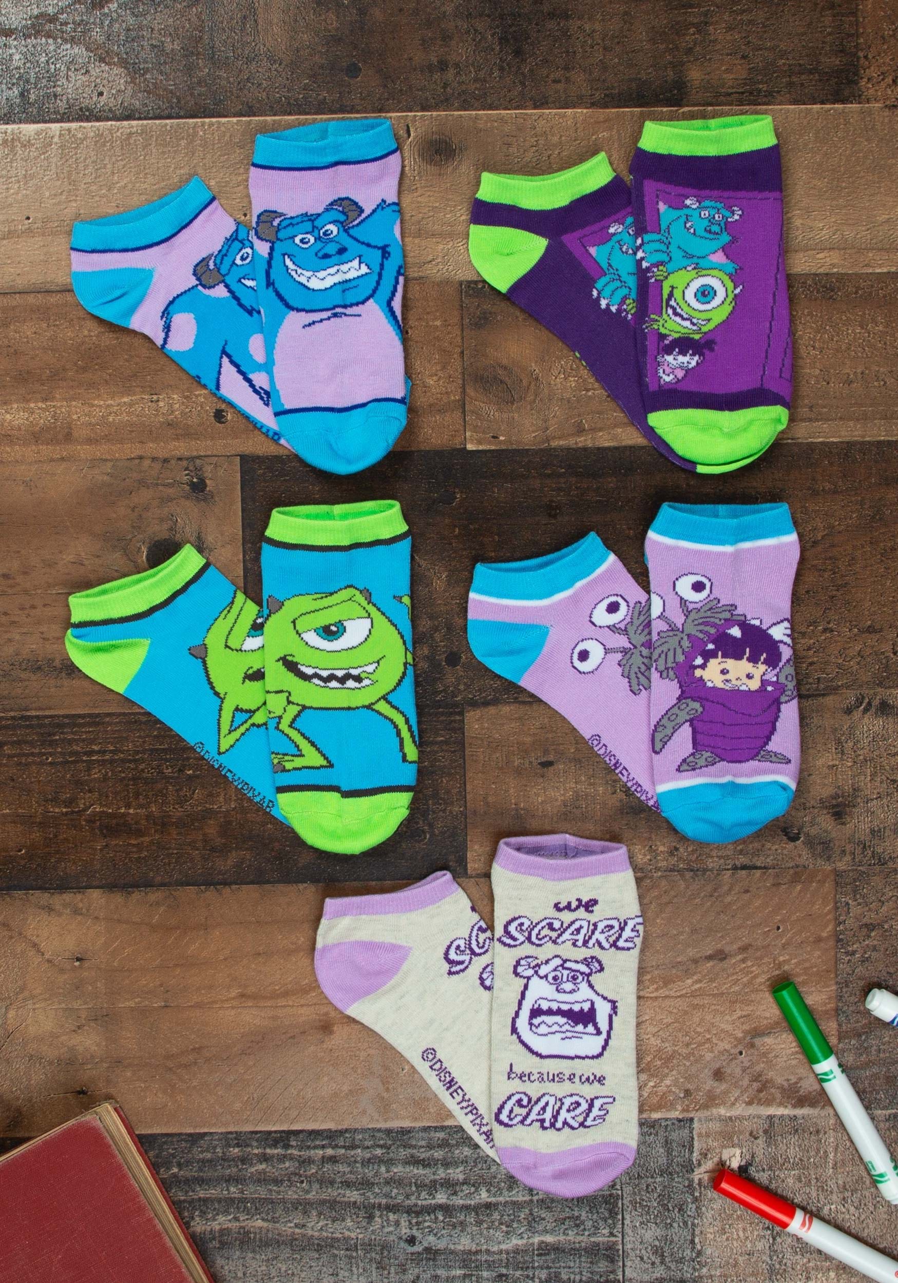 5 Pair Monsters Inc. Ankle Socks