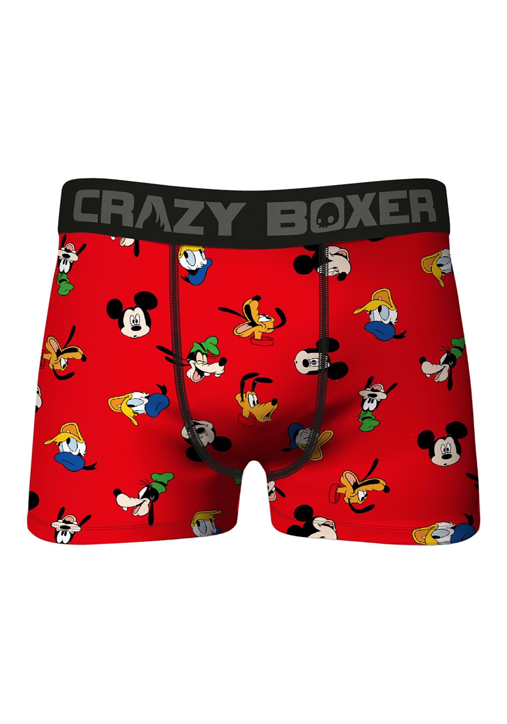 Crazy Boxers Mens Mickey and Friends Print Boxer Brief