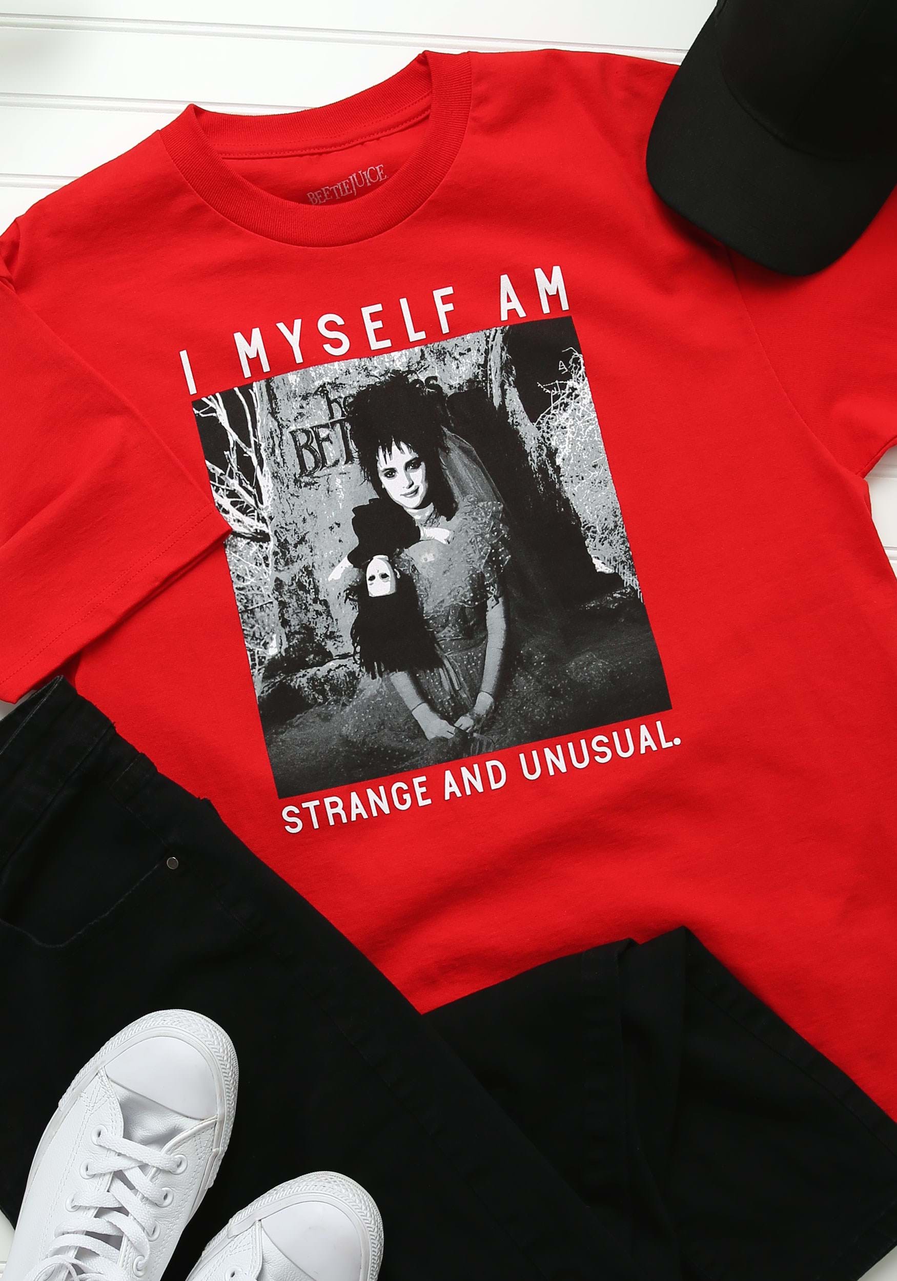 Beetlejuice Lydia Strange and Unusual T-Shirt for Adults