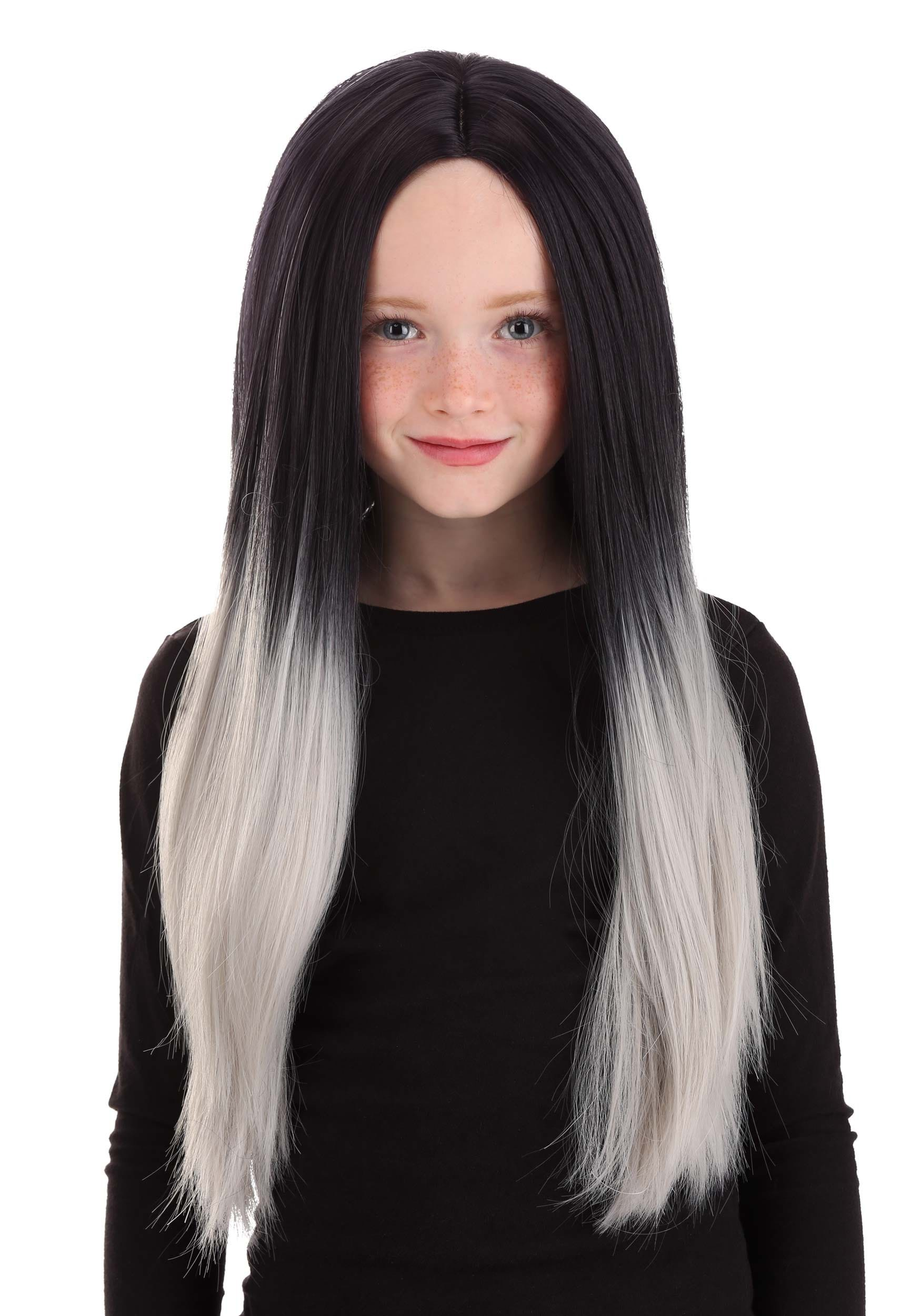 Kid's Grey And Black Wig