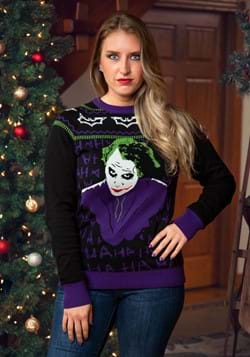 Adult The Joker Dark Knight Ugly Sweater Alt 2