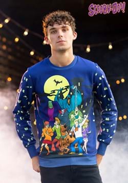 Adult Scooby-Doo Glow-in-the-Dark Ugly Halloween Sweatshirt