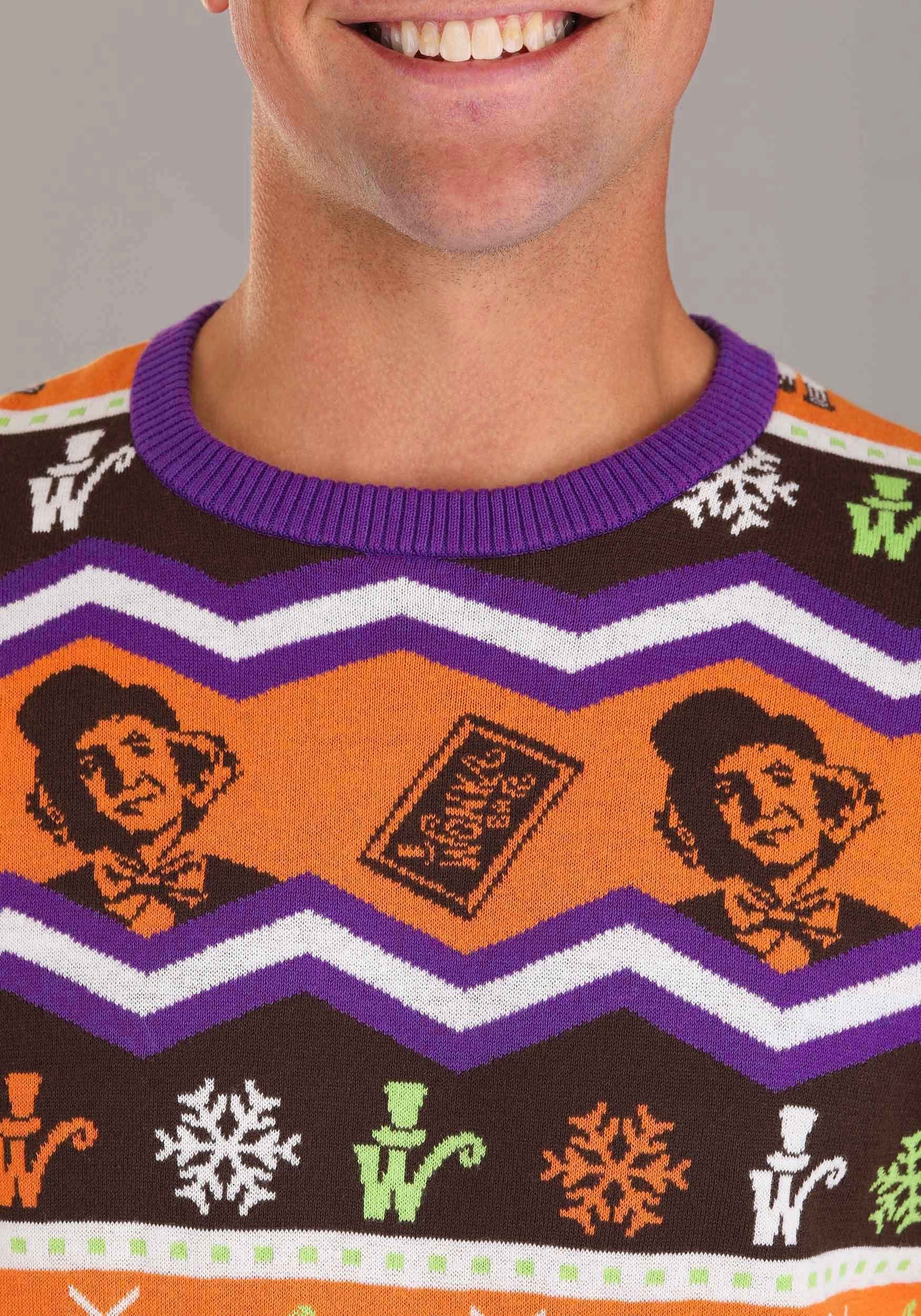 Adult Willy Wonka Ugly Sweater , Willy Wonka Gifts