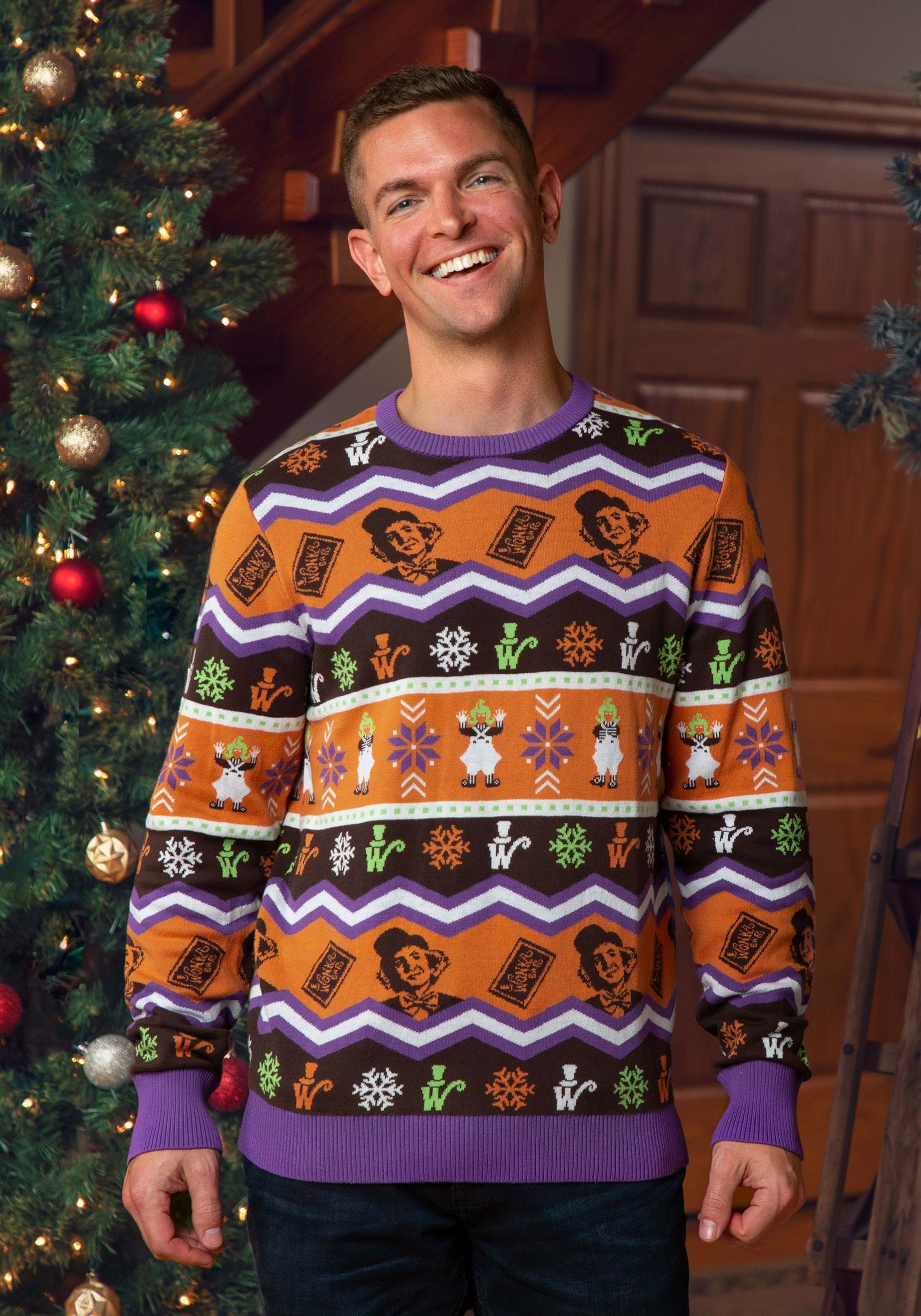 Adult Willy Wonka Ugly Sweater , Willy Wonka Gifts