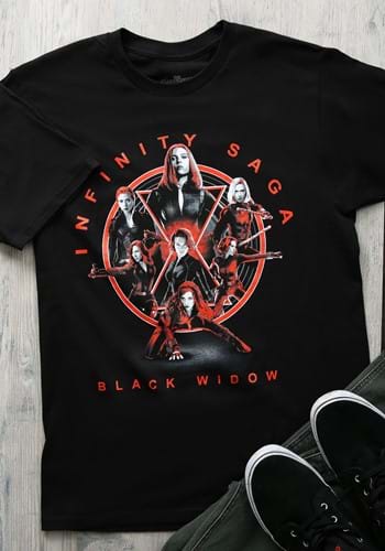 Marvel Saga Black Widow Unisex Black Shirt