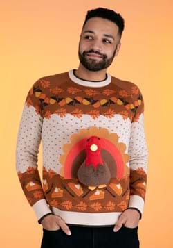 3D Turkey Ugly Holiday Sweater-0