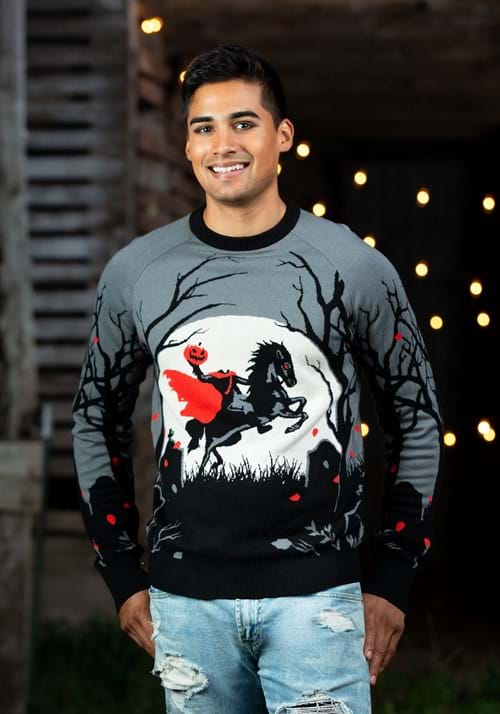 Headless Horseman Ugly Halloween Sweater-update