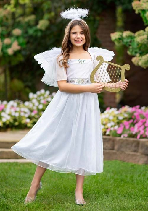 Girls Shimmering Angel Costume