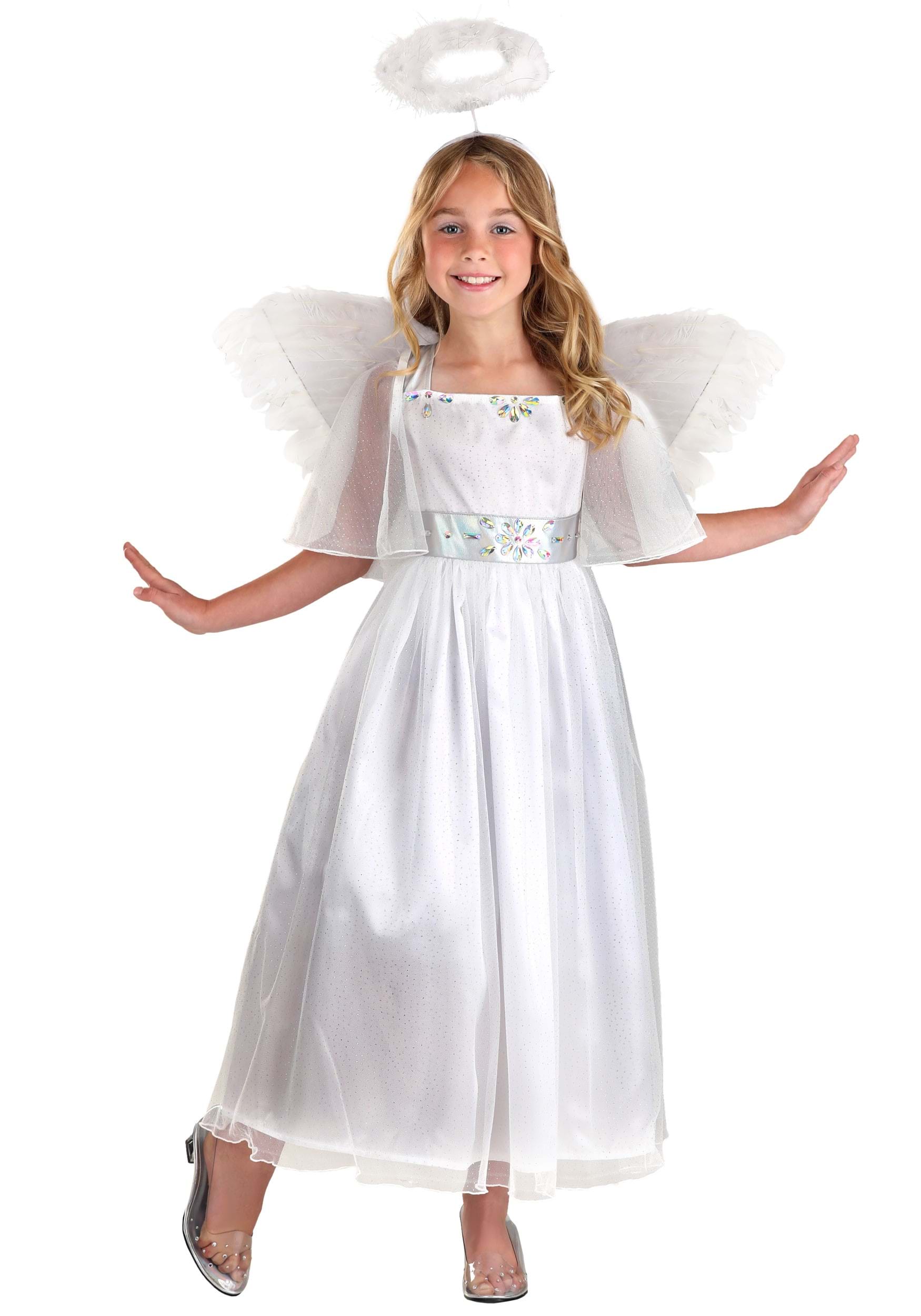 Shimmering Girl's Angel Costume