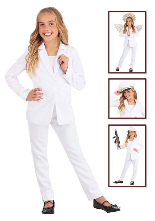 White Costume Suit for Girls