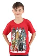 Boys Star Wars Characters Red T-Shirt Alt 2