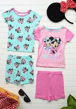 Toddler Minnie and Daisy 4 Piece Short Sleep Set