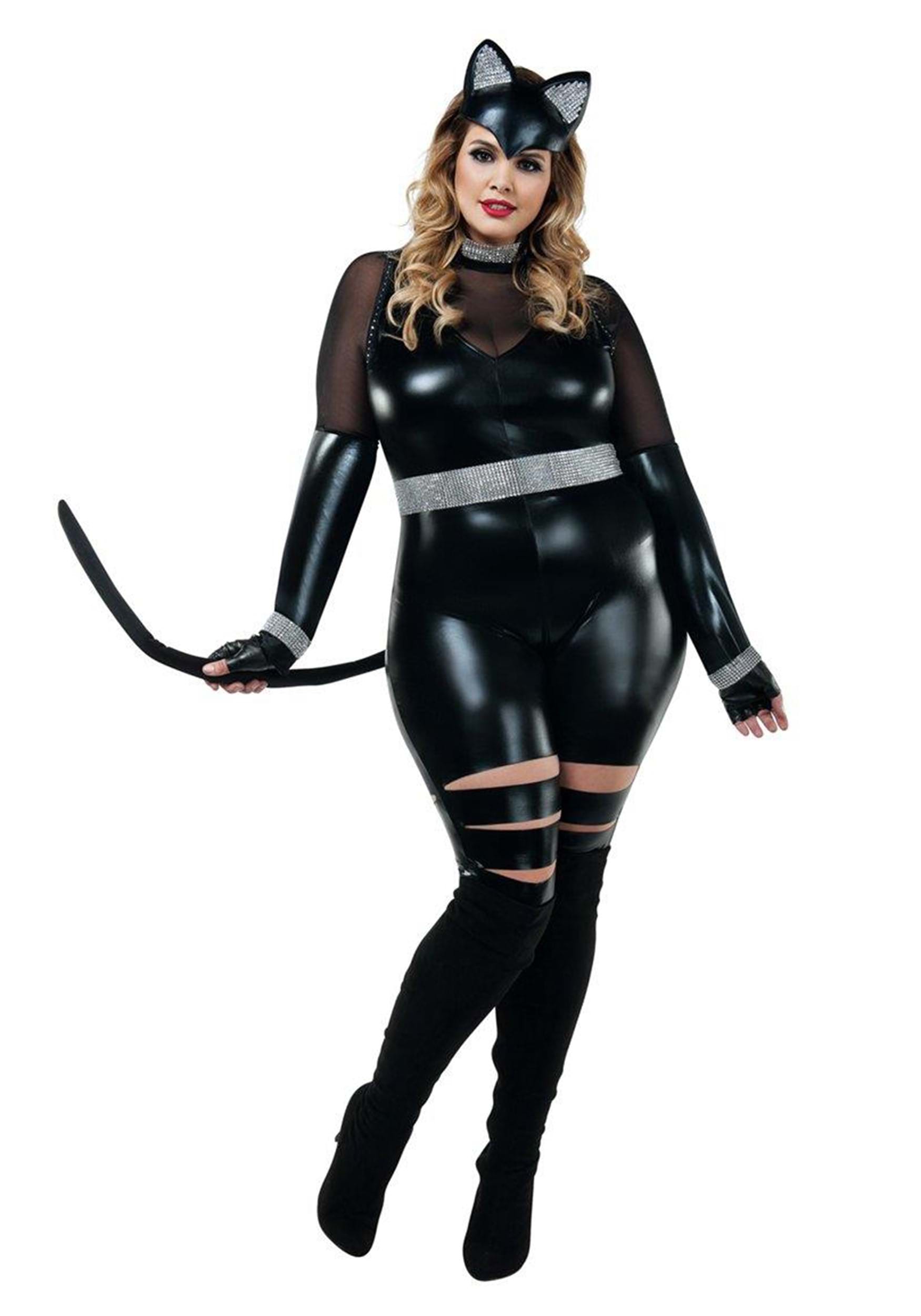 Plus Size Sexy Cat Burglar Costume For Women
